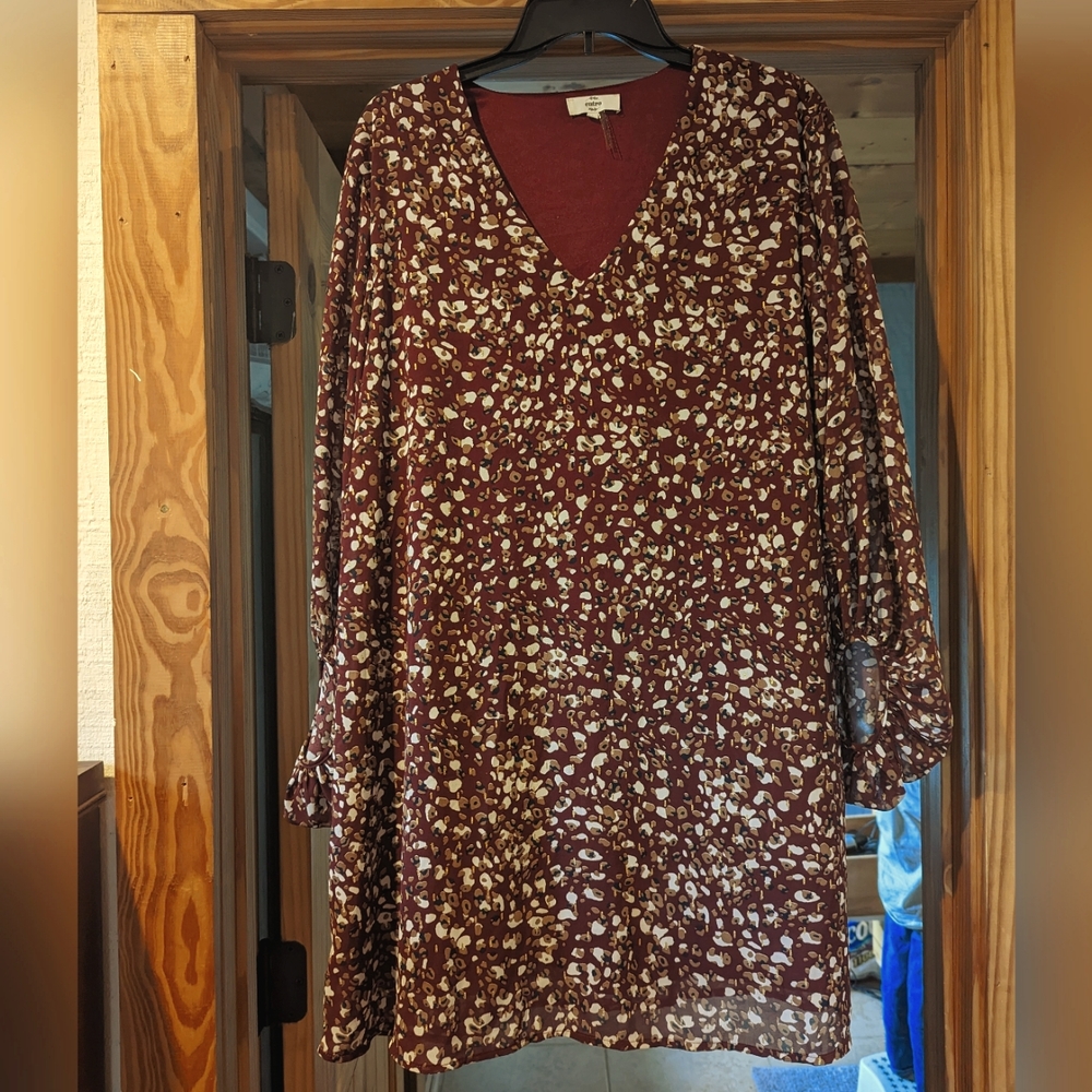 Entro Cheetah Print Shift Dress